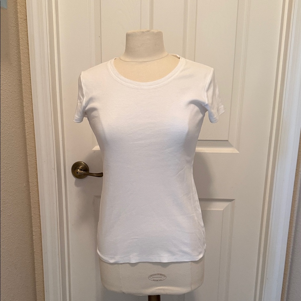 * Banana Republic White Short Sleeve Crewneck Tee (med)